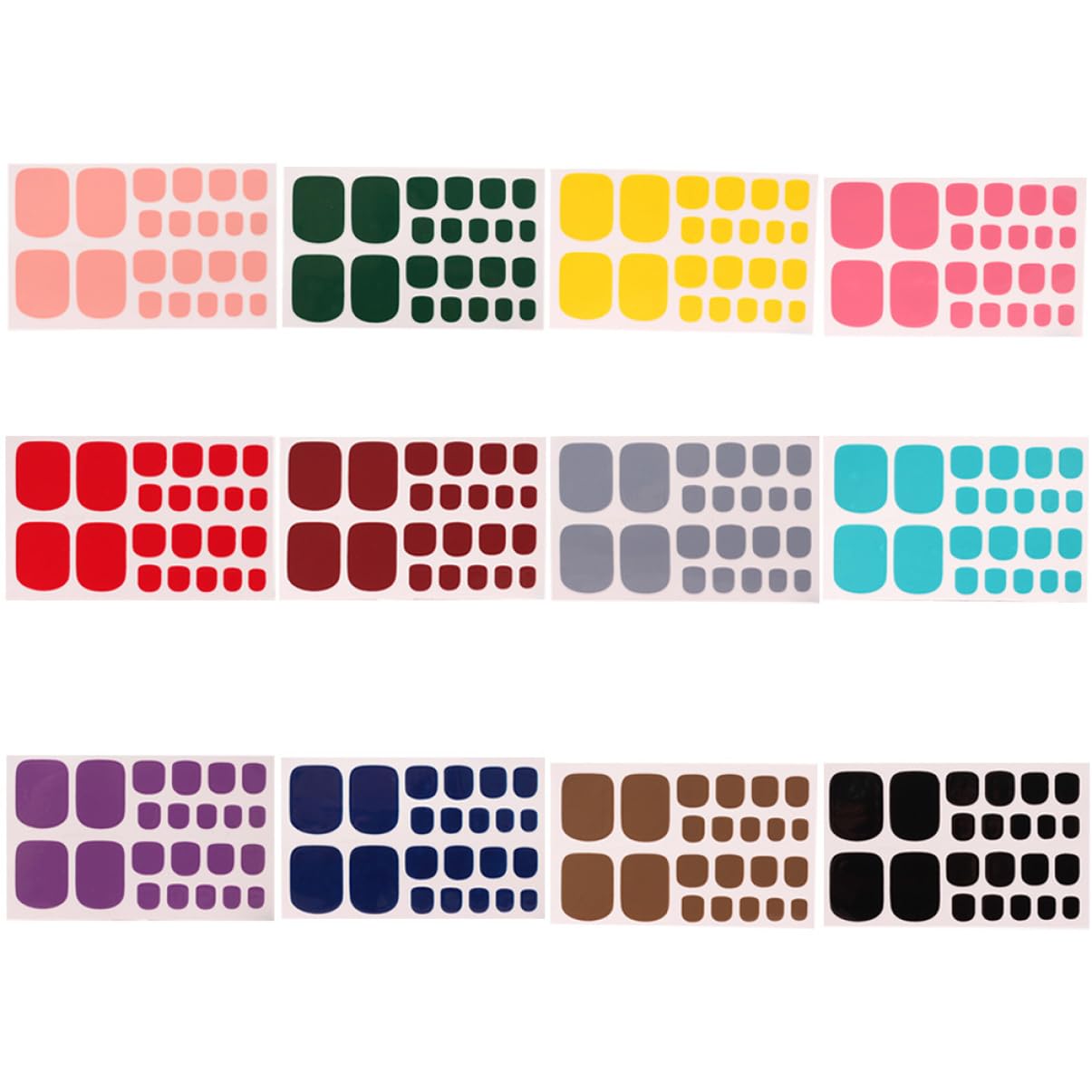 SHERCHPRY 5 Ensembles Autocollants Pour Ongles Décorations Manucure Accessoires Pratiques Pour Salon Et Usage Domestique Facile À Appliquer 12 Feuilles*5