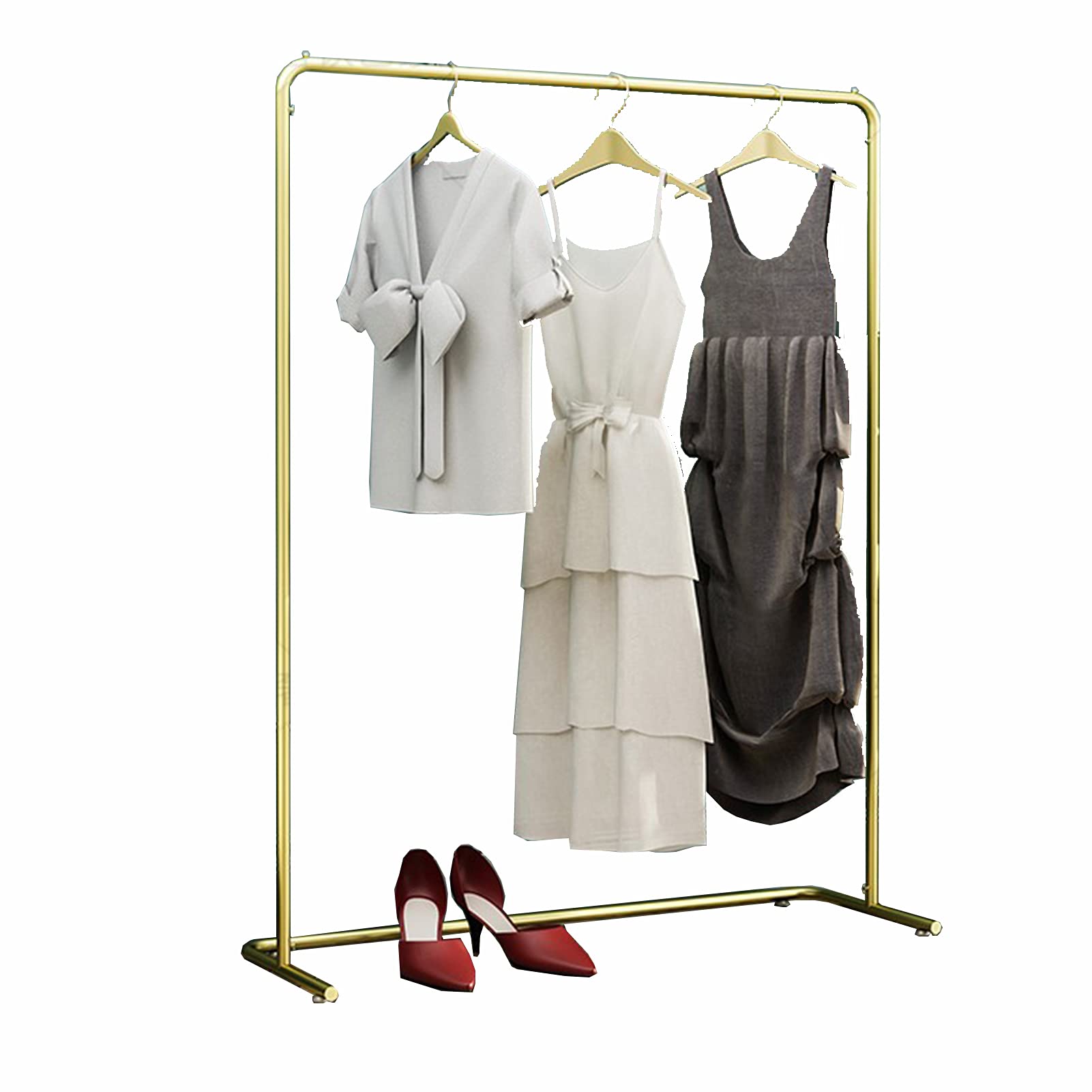 YNBSHGAA Clothing Rack Freestanding Clothing Rack Boutiques Garment Display Rack Creative Clothes Rail Metal Hanging Hanger For Home/Retail,100x40x150cm