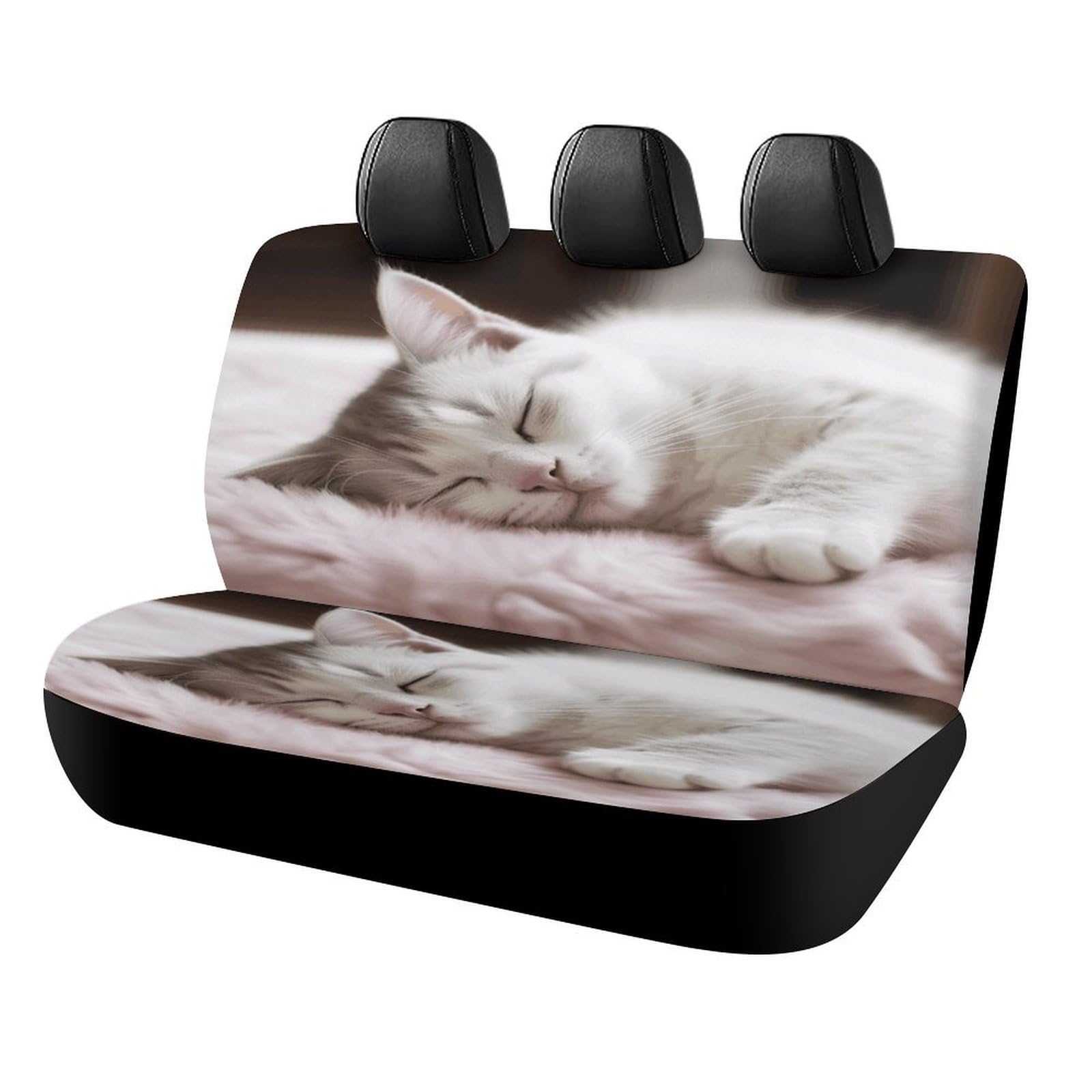 Schlafende Katze Autositzbezug Rückbank, Autositzbezüge für Auto, LKW, Van, SUV, Hundeautositzbezug, universal, waschbar