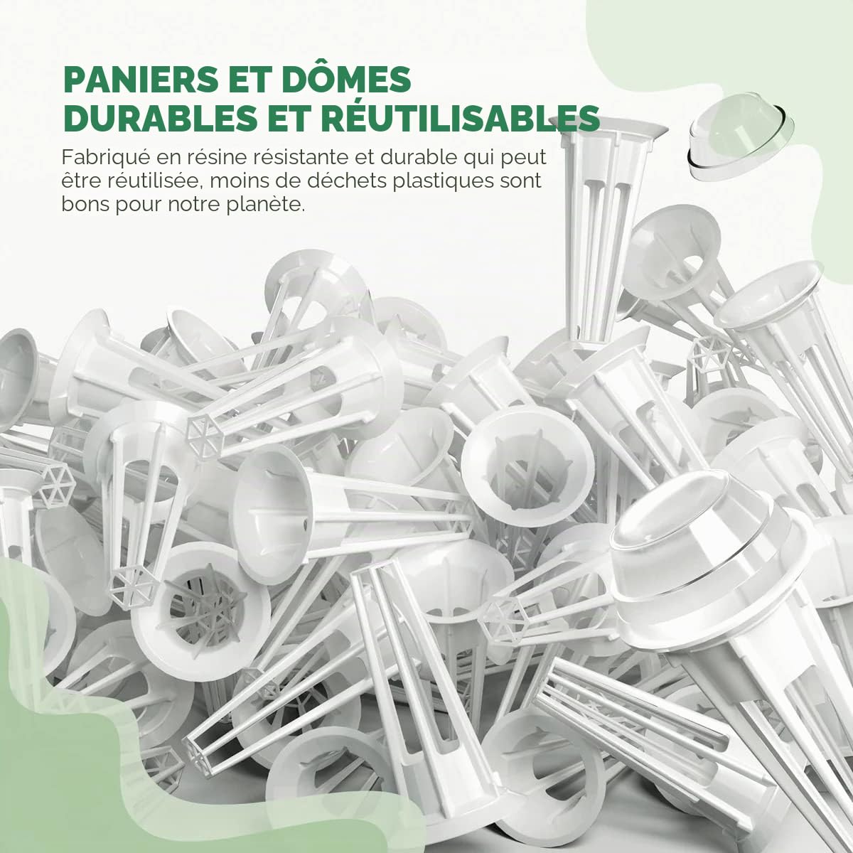 LetPot Kit de 172 capsules de semences, éponges de culture hydroponique, kit de culture hydroponique avec 60 éponges, 2 nutriments, 25 paniers, 60 autocollants, 25 dômes de germination