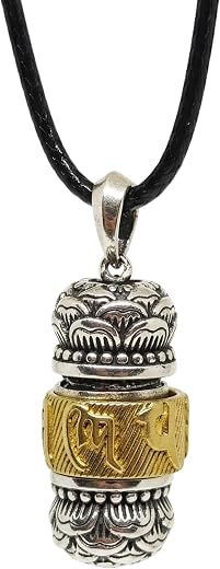 THE MEN THING SPIRITUAL ZEN WHEEL - 16mm Pure Titanium Steel Pendant with 24 to 26inch Adjustable Leather Rope Necklace fo...