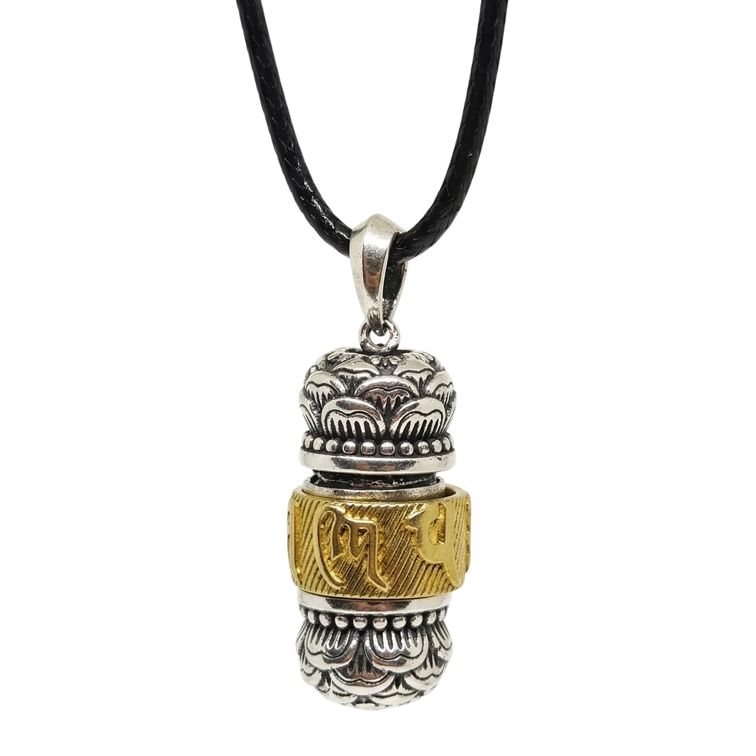 THE MEN THING SPIRITUAL ZEN WHEEL - 16mm Pure Titanium Steel Pendant with 24 to 26inch Adjustable Leather Rope Necklace fo... - Review, Price and Buying Guide