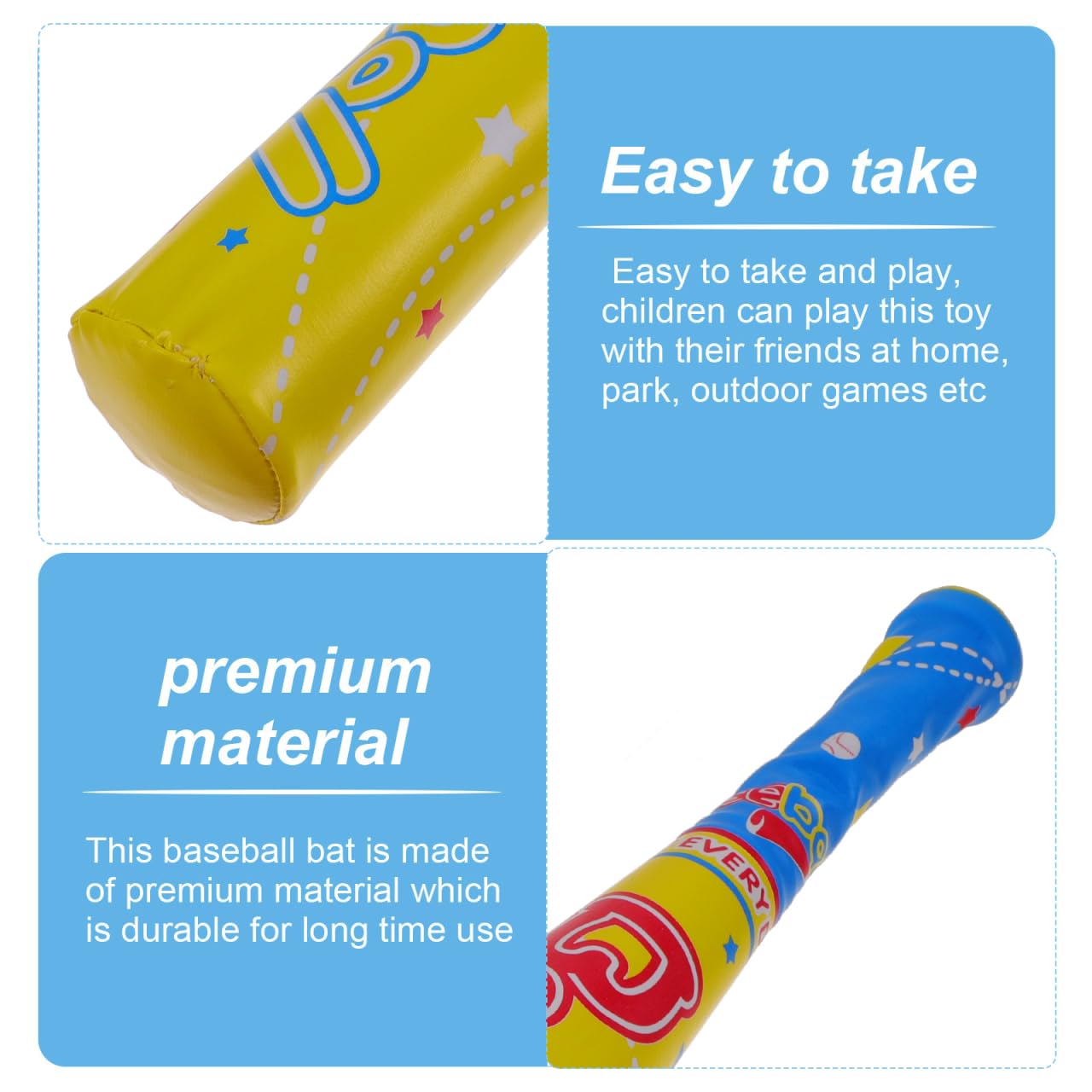 Juego De BéIsbol Infantil con Bate De Espuma Eva Seguro Y Ligero Kit De Juguete Deportivo para NiñOs Y Niñas TamañO 15.7X2.4X2 in Colores Surtidos Ideal para Juegos Al Aire Libre