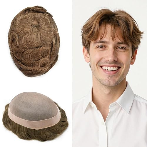 Miniatura 24 de Mens Toupee Hair Piece For Men Fine Mono Men Hair System Toupee For Men Hair Piece Real Human Hair System For Men Protesis Capilar Para Hombre 6x9