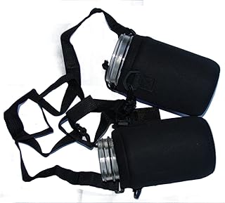 Masun Mason jar Sling - Sleeve Carrier Holder Strap, Fits mason jars (Quart Sling Black 2 Pack.)