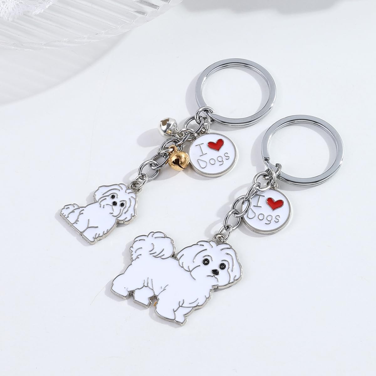 POYAMUSE Enamel Dog Pet Keychain - A Heartwarming Memorial and Adorable Accessory keyring for Dog Lovers