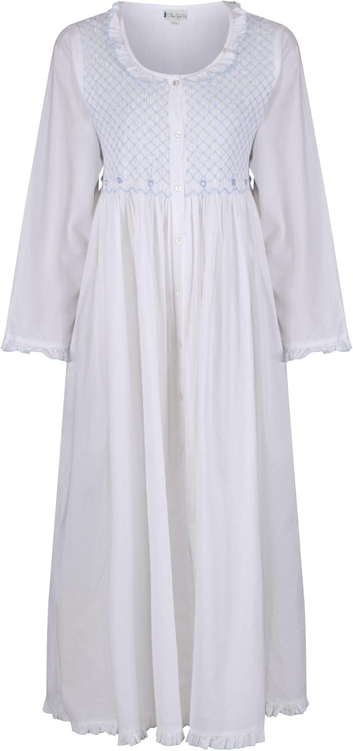 The 1 for U Womens Nightgown - Victorian Nightgowns for Women, Elsa 100% Cotton Housecoat - Image 2