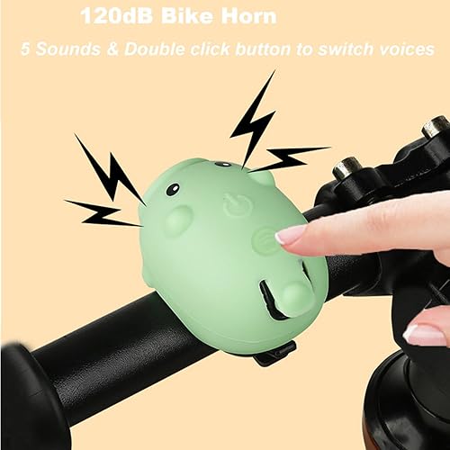 Miniatura 4 de Luces de bicicleta para niños para montar por la noche, luces de bocina de bicicleta para niñas, juego de faros y luces traseras recargables para