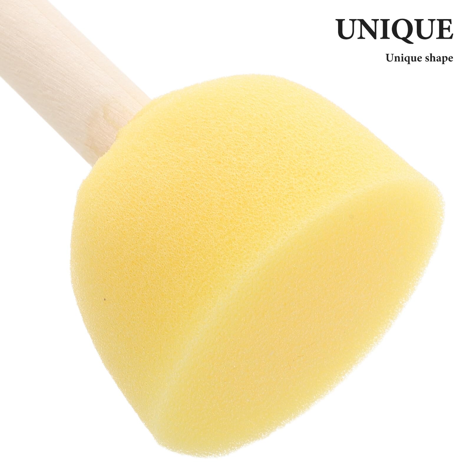 Alipis Pinceles de Esponja Circular con Mango de Madera 5 CM Juego de 40 Unidades Reutilizables para Manualidades Pintura Acrílica y Proyectos Escolares de Arte