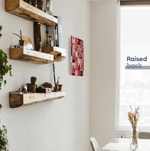 Miniatura 5 de 3dRose, Reloj de pared de 10 x 10 pulgadas para hornear galletas de Navidad retro de hombre de jengibre