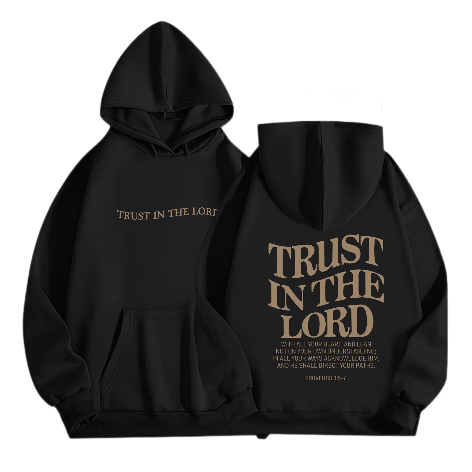 TuislayTrust In The Lord Graphic Hoodies Christian Faith Sweatshirts For  Women Bible Verse Religious Hoodie Pullover Tops