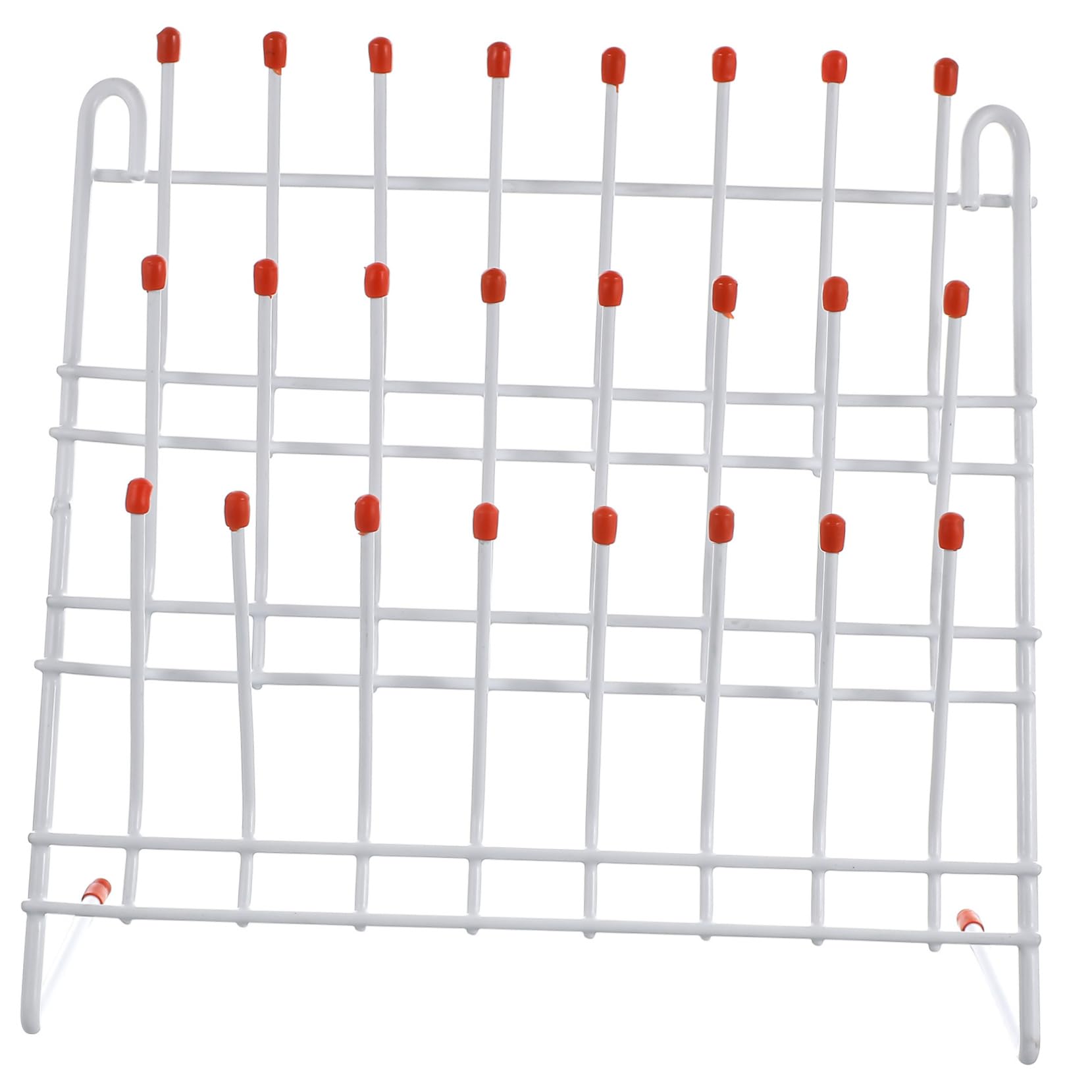 NAMOARLY Drip Rack Prosciutto Beaker Rack Drying Rack for Test Tube Outdoor Lab Drying Mount Lilyrin Lab Drying Science Test Tube Holder Bar Clothes Drying Rack Metal Labs Drying Rack White