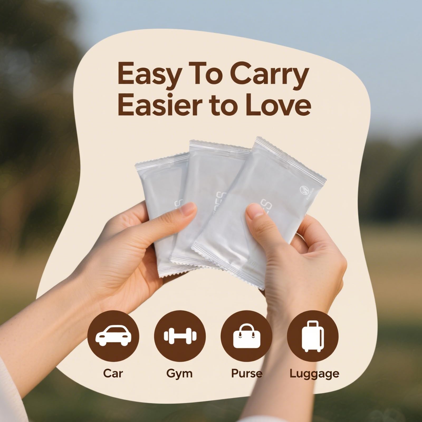 Lot de 100 lingettes humides emballées individuellement - Nettoyage rapide à la main - Emballage argenté pour restaurant