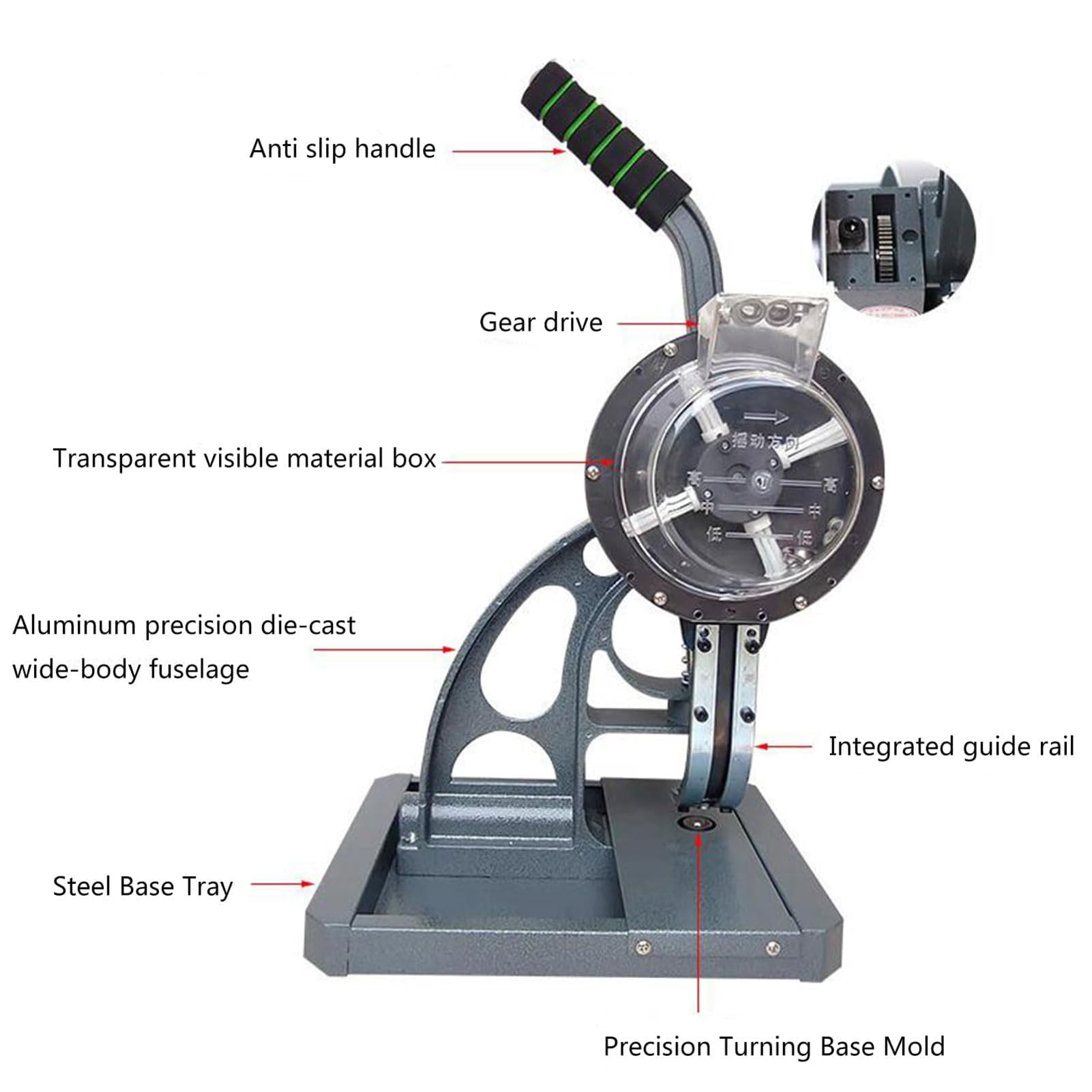 Machine à œillets Semi-Automatique à Pression Manuelle, Outil d'alimentation d'œillets de perforateur Commercial avec œillets de 3/8"(10 mm), Pince perforatrice portative pour bannière, 5.5mm