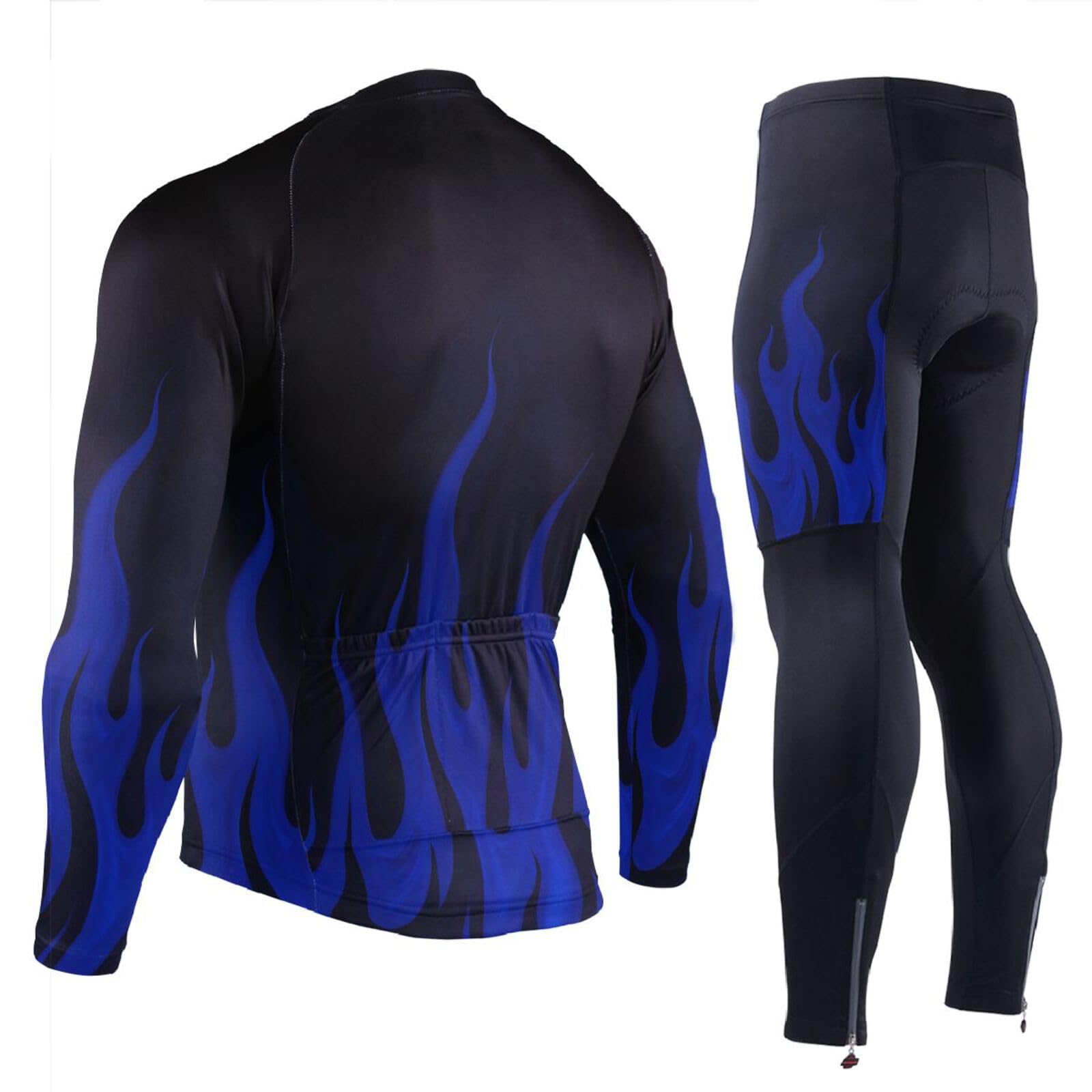 Winter Radtrikot mit Taschen Leichtes Trikot Herren Langarm 3D Gepolstert