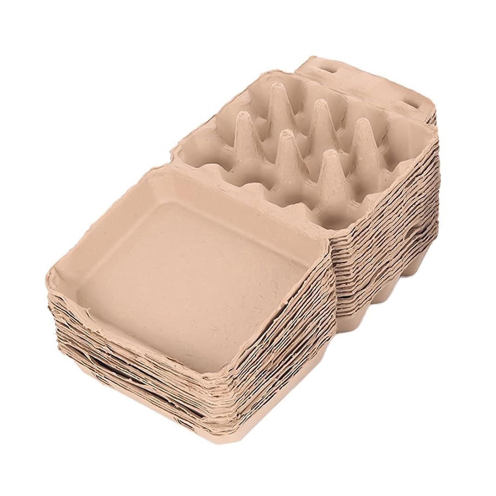 50 cajas de huevos de papel resistentes con 12 compartimentos, ideales para organizar y proteger huevos, herramientas de cocina, cartón de ovocitos