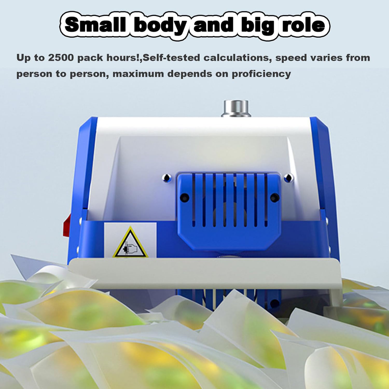 Máquina automática de sellado térmico de bolsas de plástico con sellador de banda continua, máquina envasadora con rodillo automático de 2500 bolsas/h para películas de bolsas de PVC, bolsas Blue