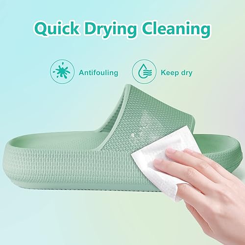 Miniatura 5 de KOUECI Pantuflas de ducha para niños y niñas, antideslizantes, para verano, playa, piscina