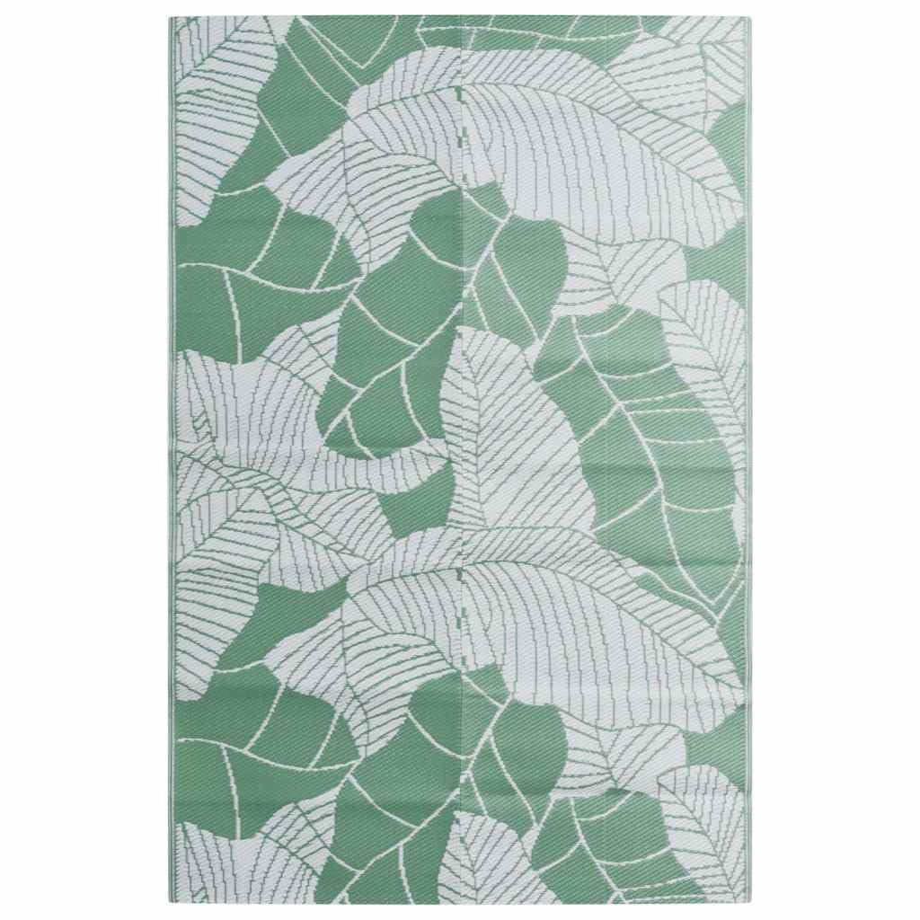 Tapis terrasse extérieur & Carpet Vert polypropylène Outdoor Rug Moquette pour Jardin extérieur Terrasse Camping et Camping-Car 190 x 290 cm