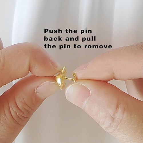 Miniatura 10 de 100 piezas de repuesto de metal con bloqueo de pasador, tachuelas de corbata de mariposa, protectores de pines para broche, insignias de uniforme