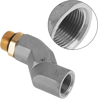 YWBL-WH BSPP 3/4 Fuel Hose Universal Joint, 360 Degree Rotation Aluminum Alloy Elbow Pipe Adapter for Fuel Systems Heavy Duty Fittings