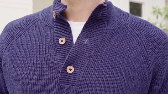 Cardigan En Coton Pour Homme - Col Montant, Fermeture éclair, Coupe Droite, Logo Discret