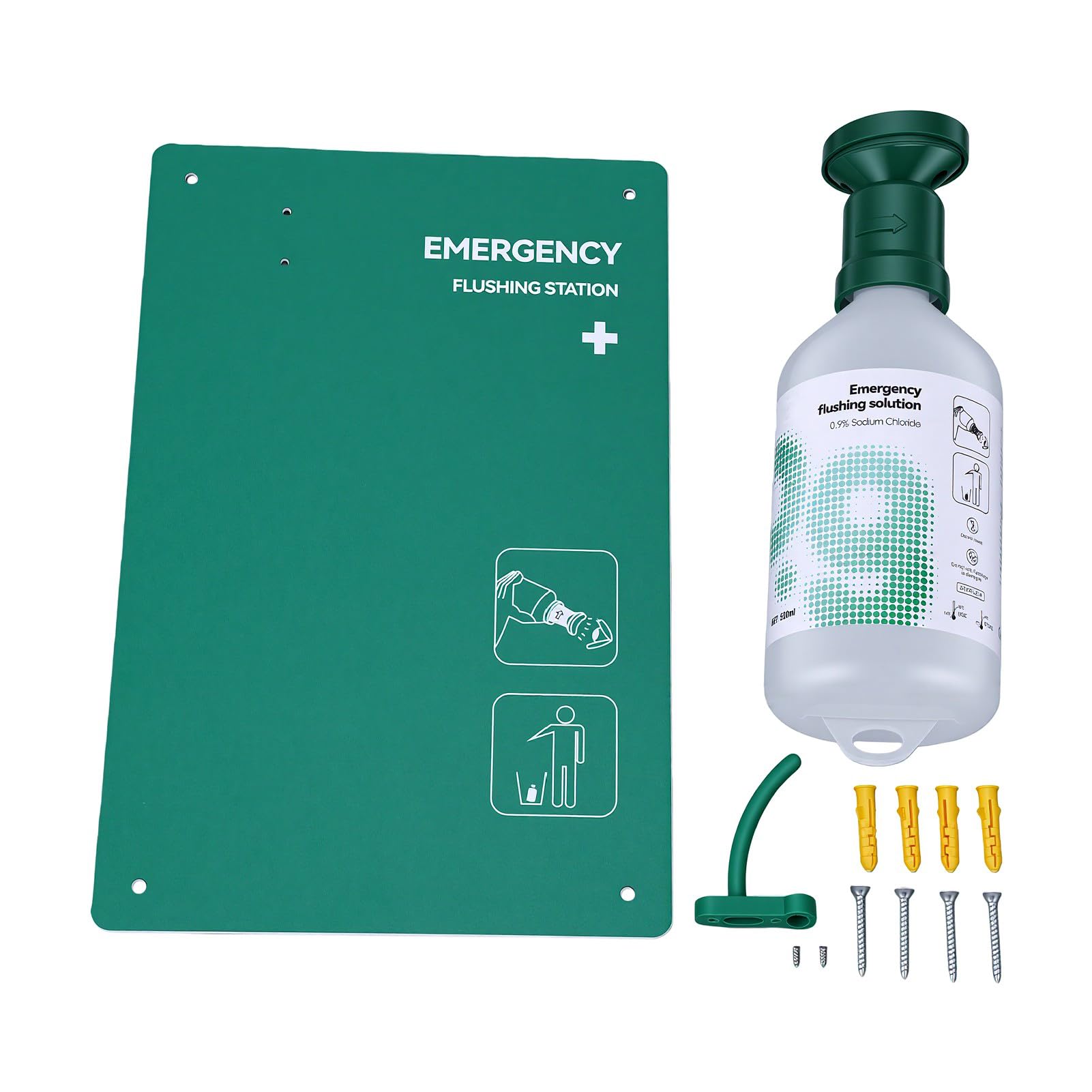 Station de Lavage Oculaire Murale, Solution Stérile de NaCl 32