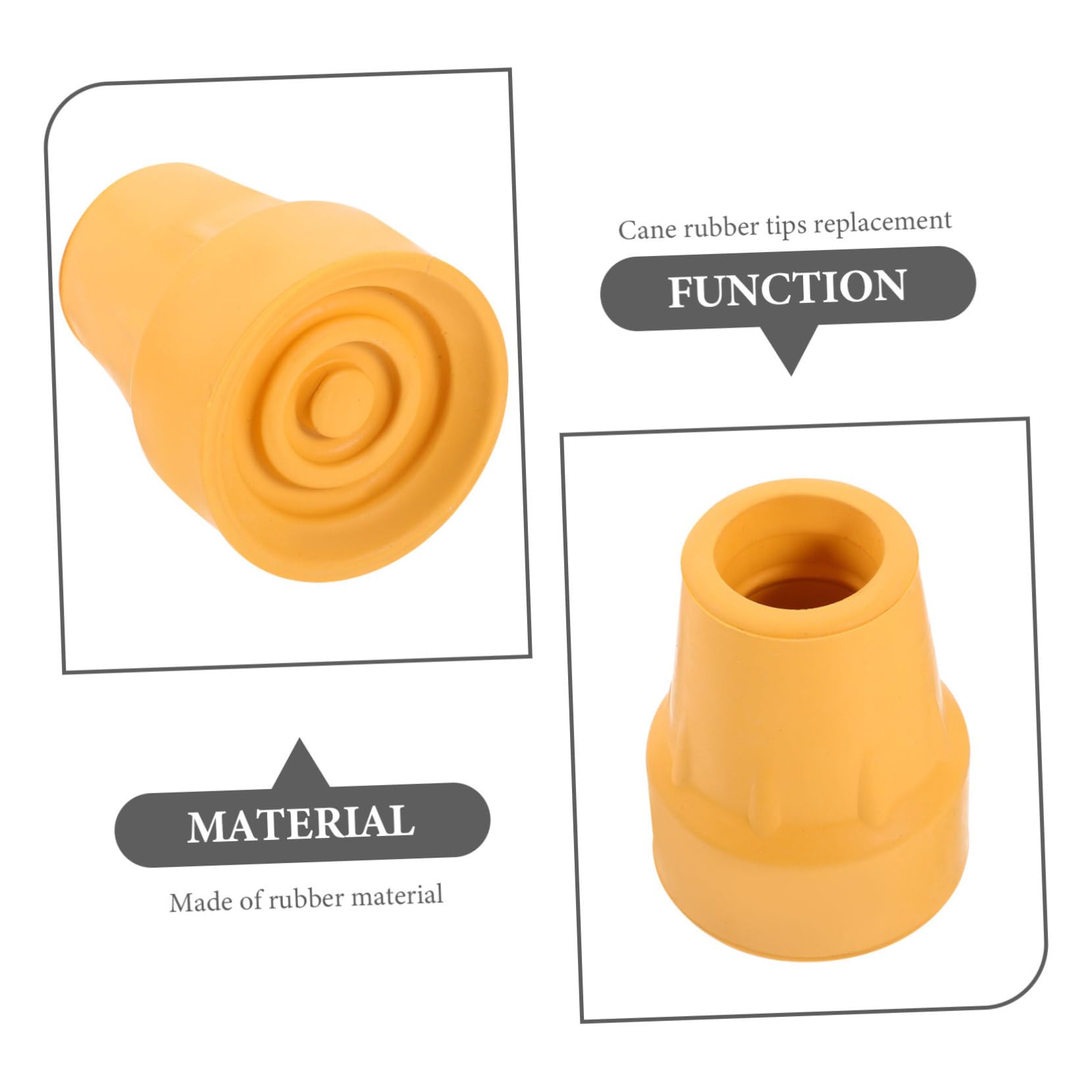 Beavorty 3sets Anti-Slip Crutch Accessories Walking Stick Cane Tips Replacement Crutch Pads Trekking Pole Foot Cover Climbing Cane Foot Cover Cane Foot Covers Crutches Pads Rubber 4pcs*3