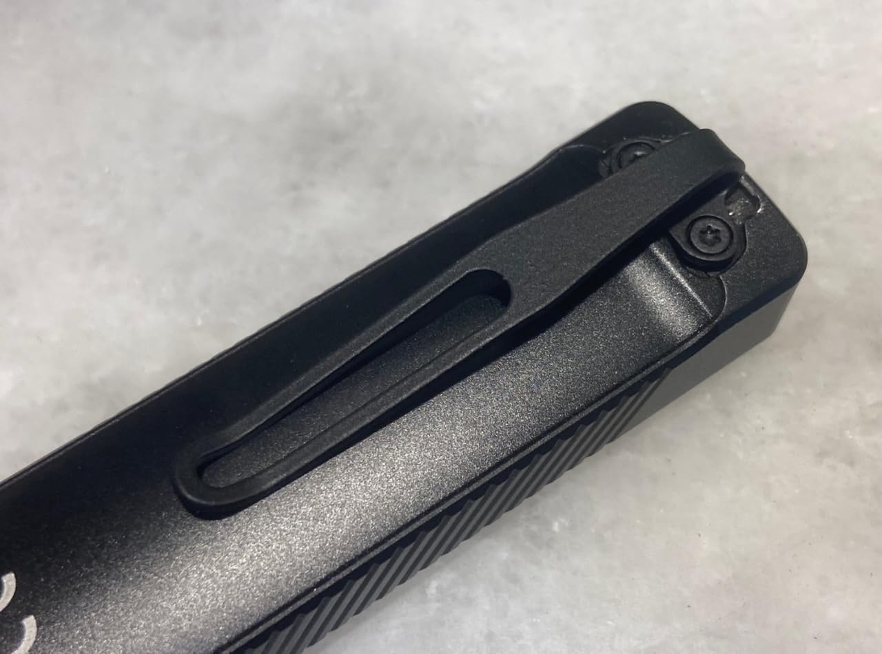 Generic Black Titanium Deep Pocket Clip for Olight Arkfeld UV and Arkfeld PRO Flashlight