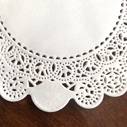 50Pcs White Greaseproof Doilies, Round (14 Inch) #TOP1