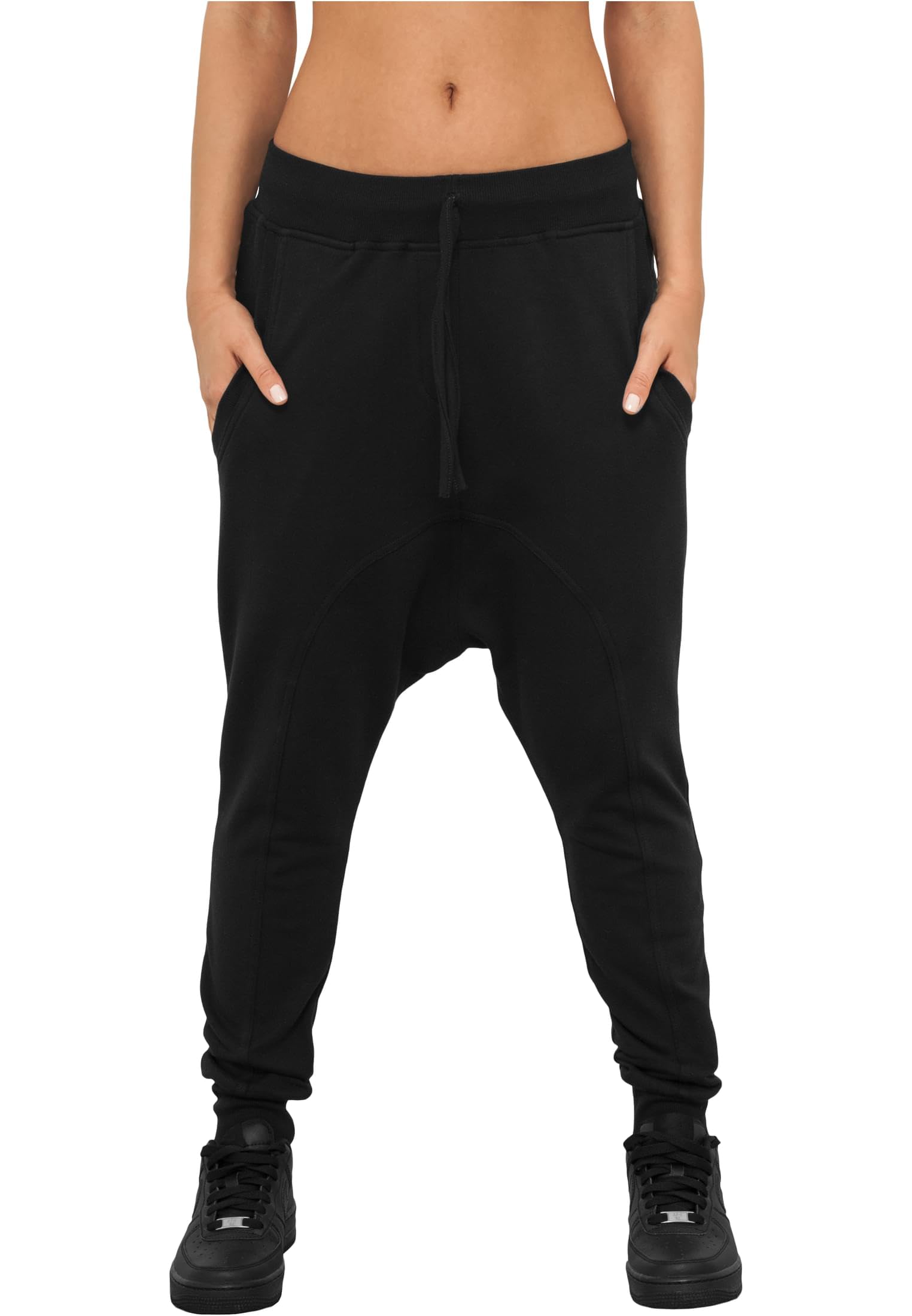 Urban Classics Pantaloni Sarouel Da Donna In Pile Leggero Sportivi, Nero (Nero 7), S-image
