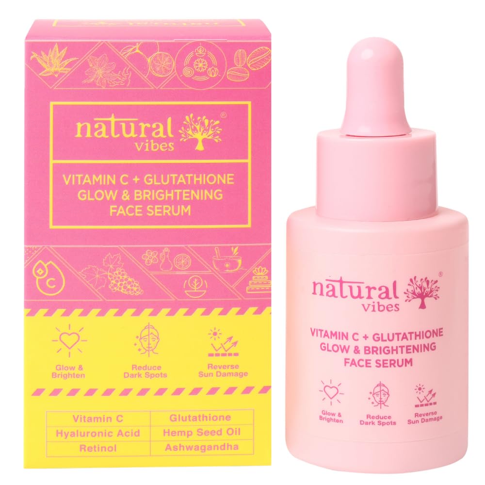 Natural VibesVitamin C + Glutathione Radiance & Clear Skin Face Serum 30 ml