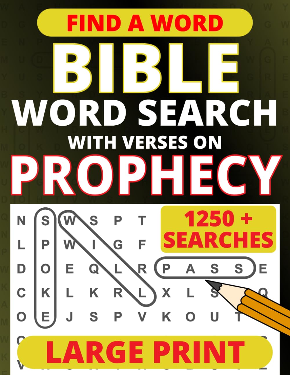 Bible Word Search Large Print: with Verses on Prophecy (Large Print Bible Word Searches)