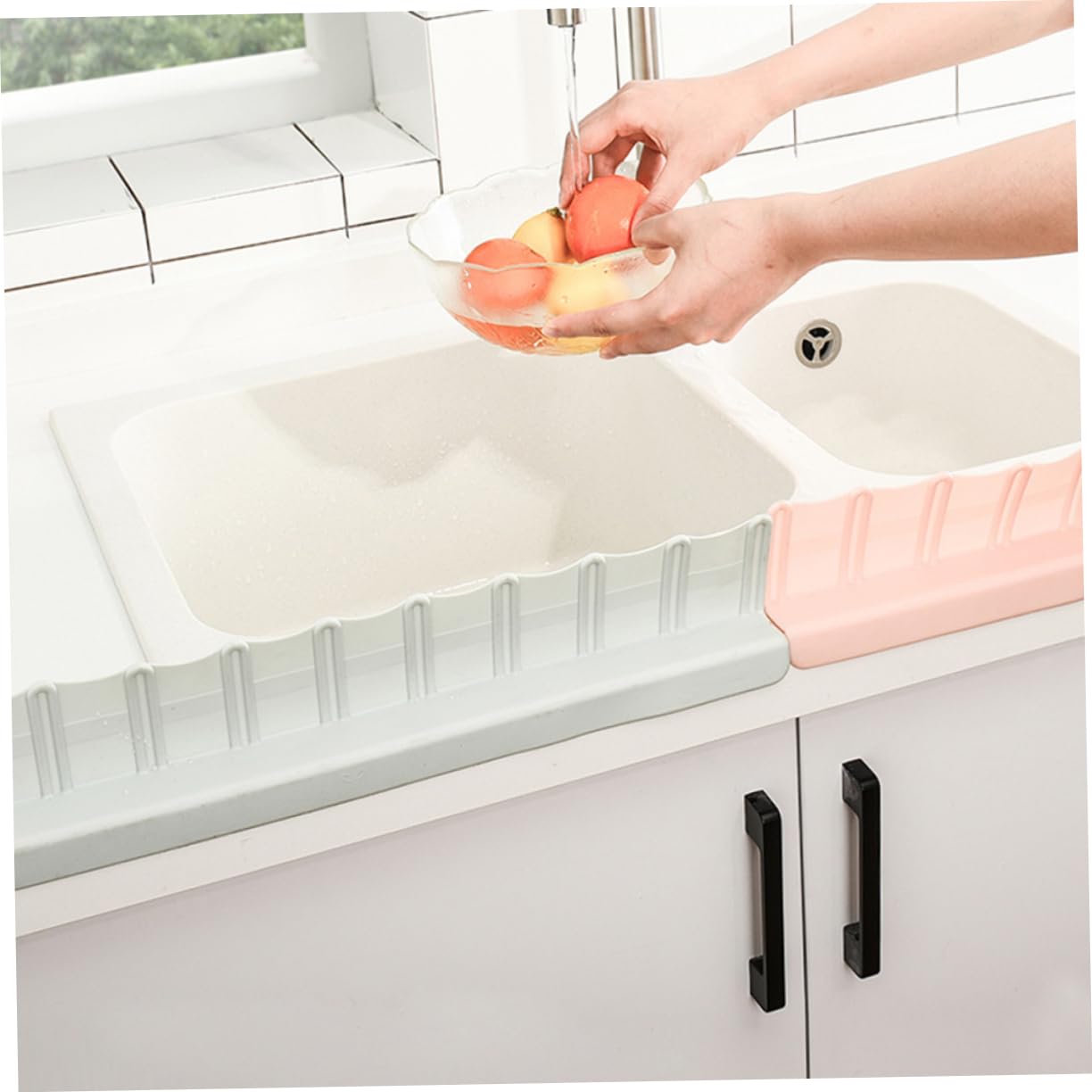 Uonlytech 3 Stück Spritzschutz Für Küchenspüle Spüle Spritzschutz Spritzwassergeschützt Silikon-beckenschutz Für Zuhause Küche Badezimmer