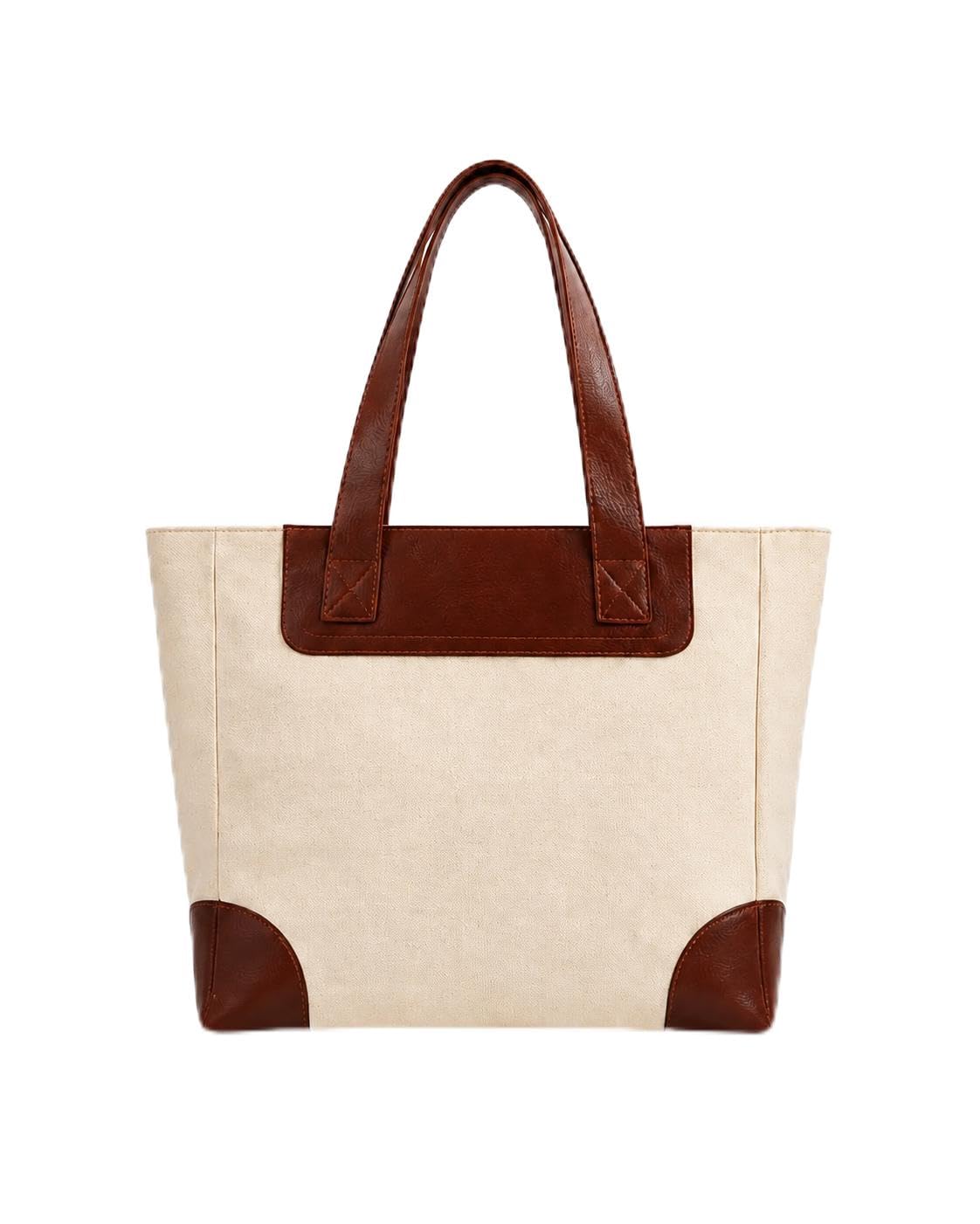 Women’s Classic Canvas Tote Bag with Zip Closure and Wide Gusset-picture-54