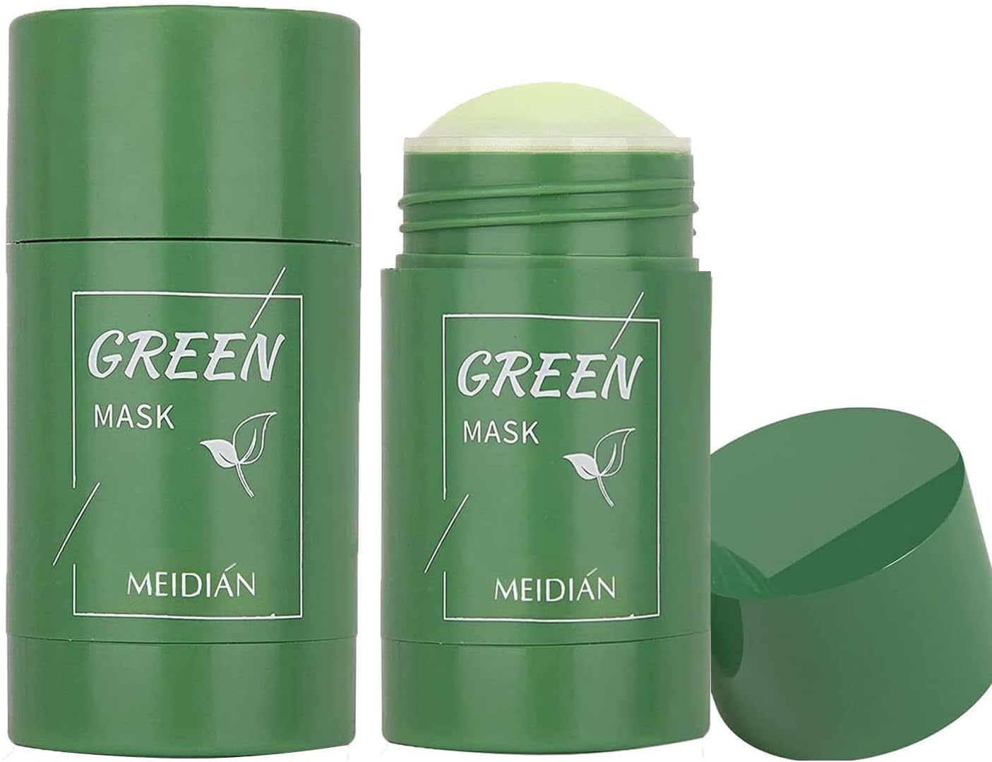 2 pack Green Tea Purifying Clay Stick Mask, Face Moisturizes Oil Control, Deep Clean Pore, for All Skin Types Men Women