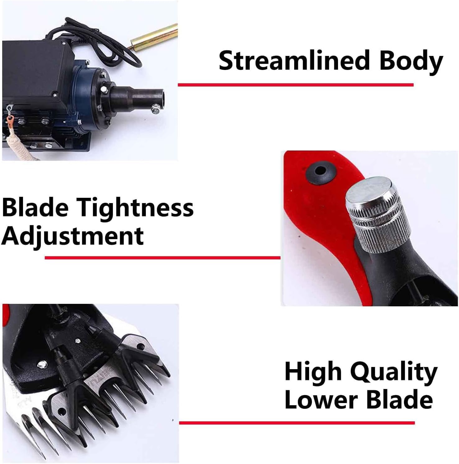 Esquiladora Eléctrica Ultraligera para Ovejas Y Cabras, Máquina Esquiladora Eléctrica para Ovejas Y Cabras, Tijeras De Corte De Eje Flexible, Tijeras De Lana, Esquiladoras para Ovejas Y Cab