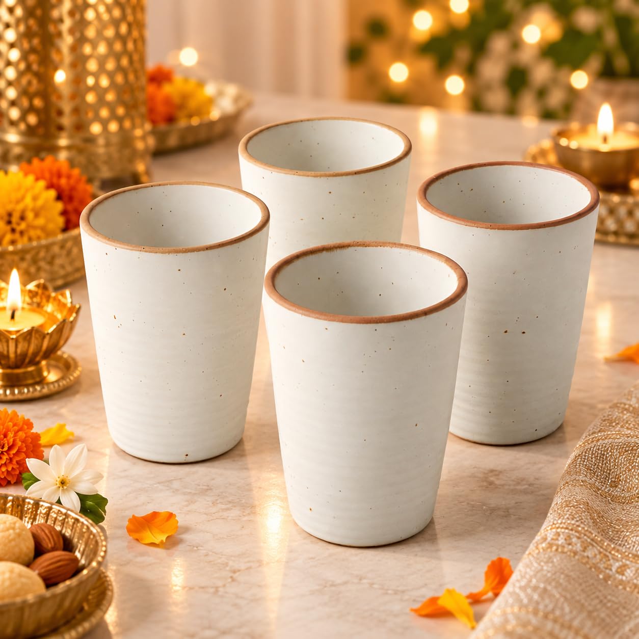 Handmade Ceramic Drinking Glasses - Set of 6 -15 Handmade Ceramic Drinking Glasses - Set of 6 -15
