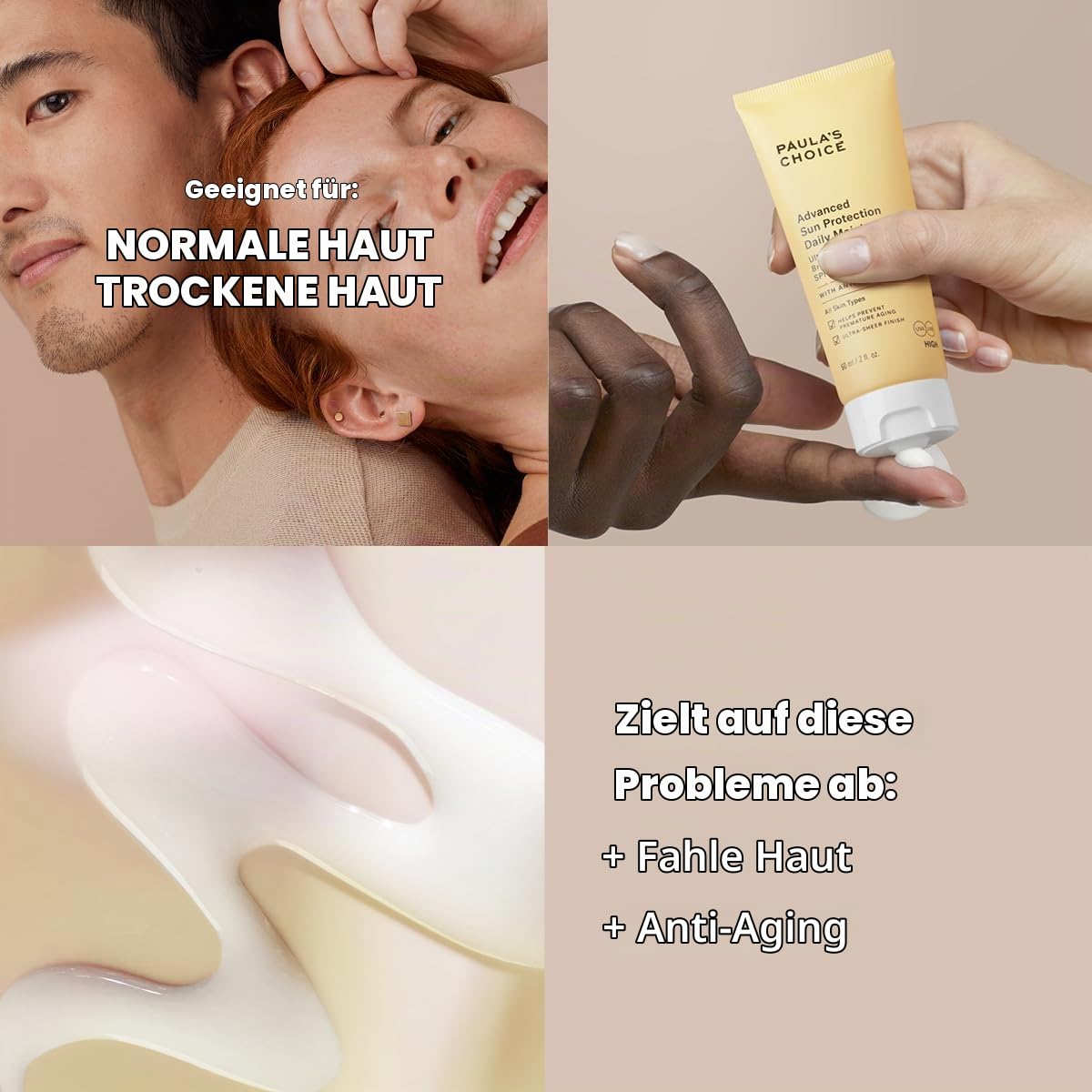 Paula's Choice Tagescreme LSF 50, Normale bis Trockene Haut, 60 ml | Sonnencreme SPF - Sonnenschutz Gesicht Ohne Einen Weißen Film - Gesichtscreme mit Antioxidantien - PA++++