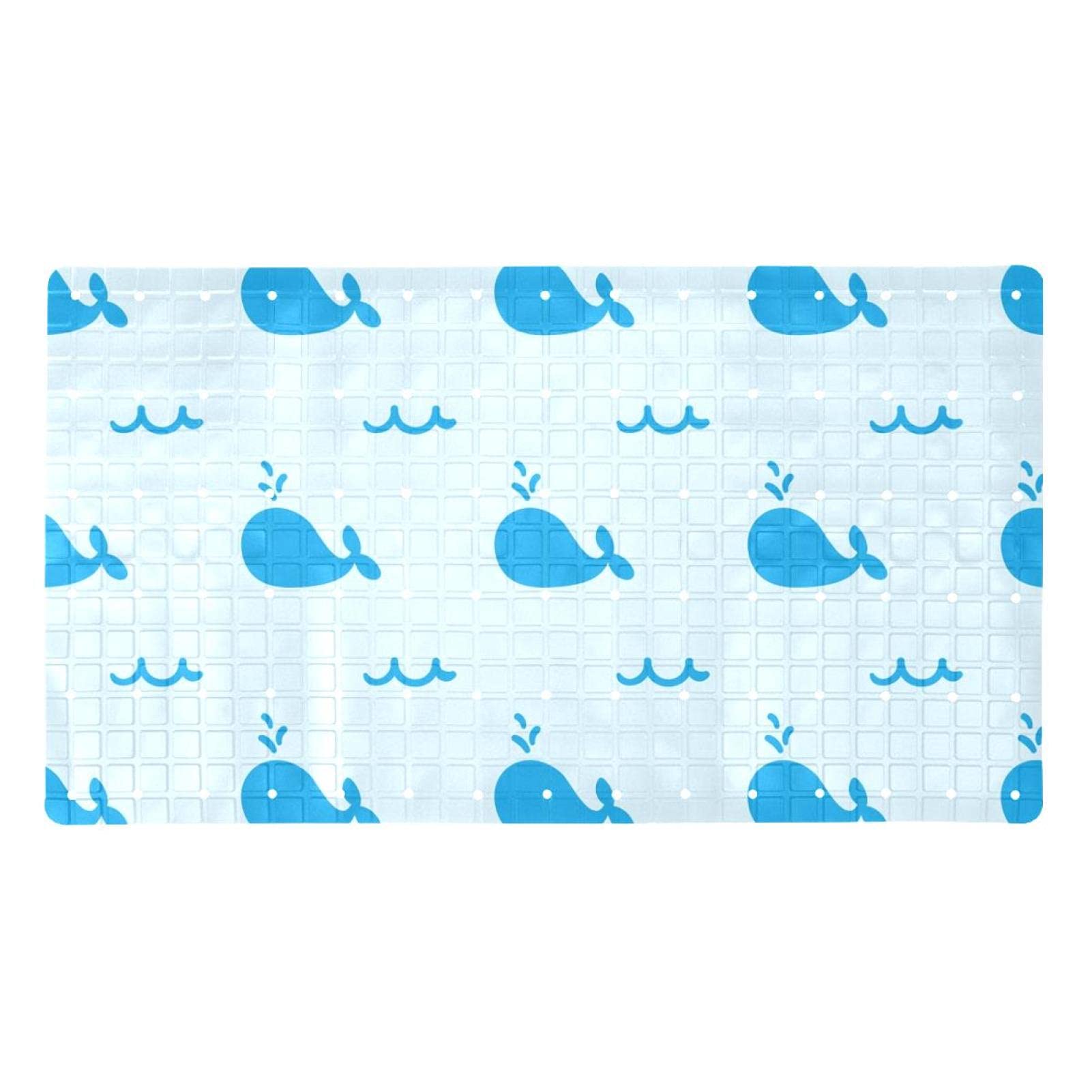 Tapis de bain antidérapant baignoire ventouses lavable en machine pour douche senior et enfant