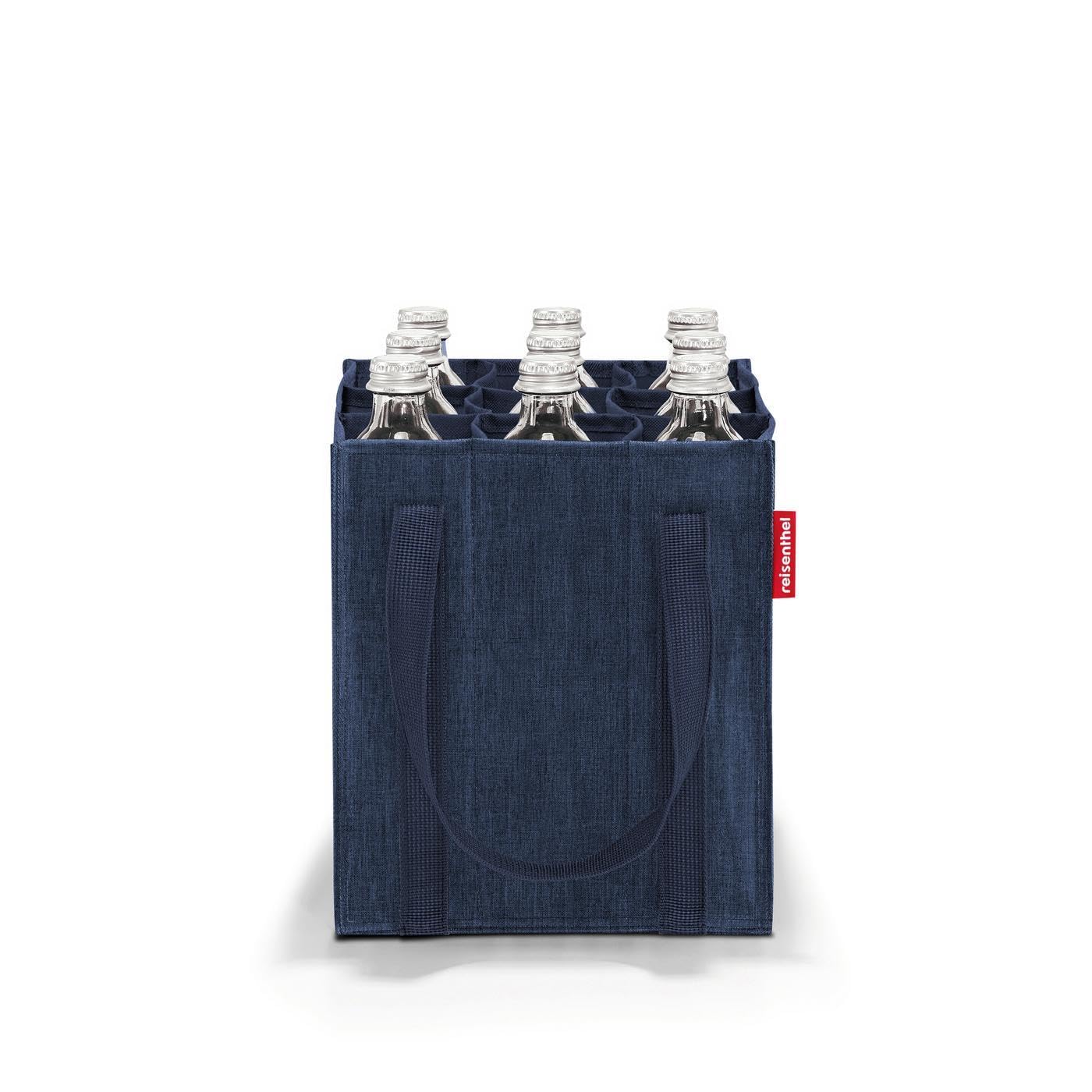 reisenthel Bottlebag Twist Navy - 9 Compartments, Easy Recycling of Bottles, Carrying Straps