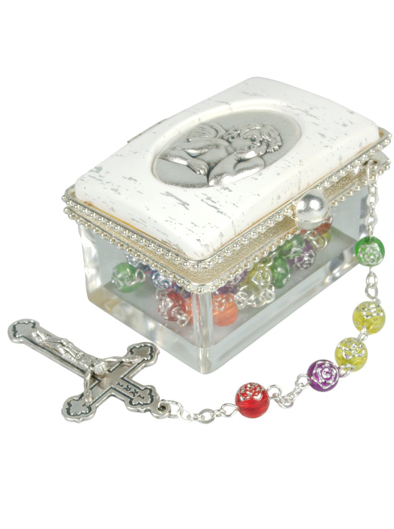 MaMeMi Rosary Box Set Square Angel with Rosary 00/2136 Multi-Coloured