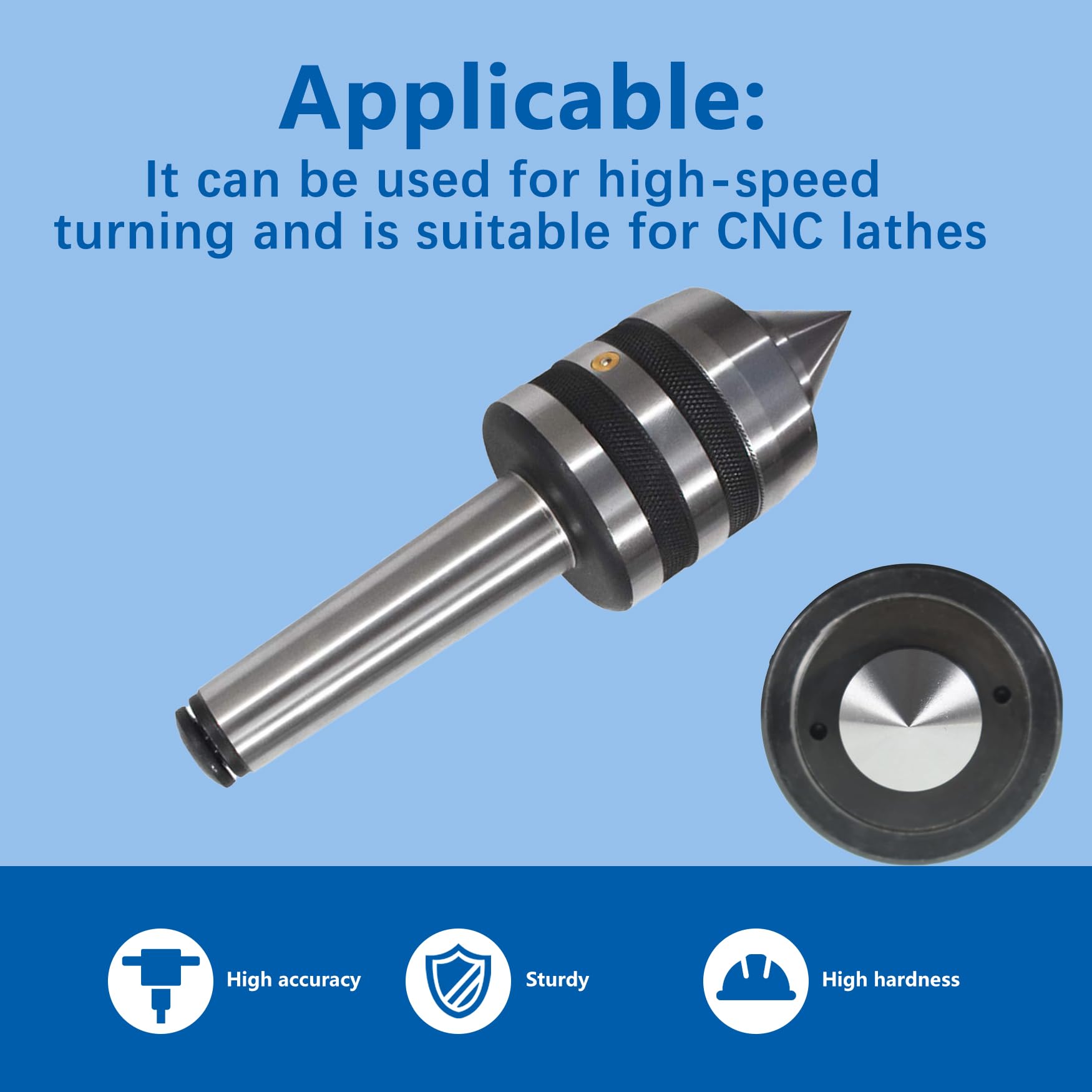 WFLNHB MT3 Live Center - High Precision Lathe Tool -7
