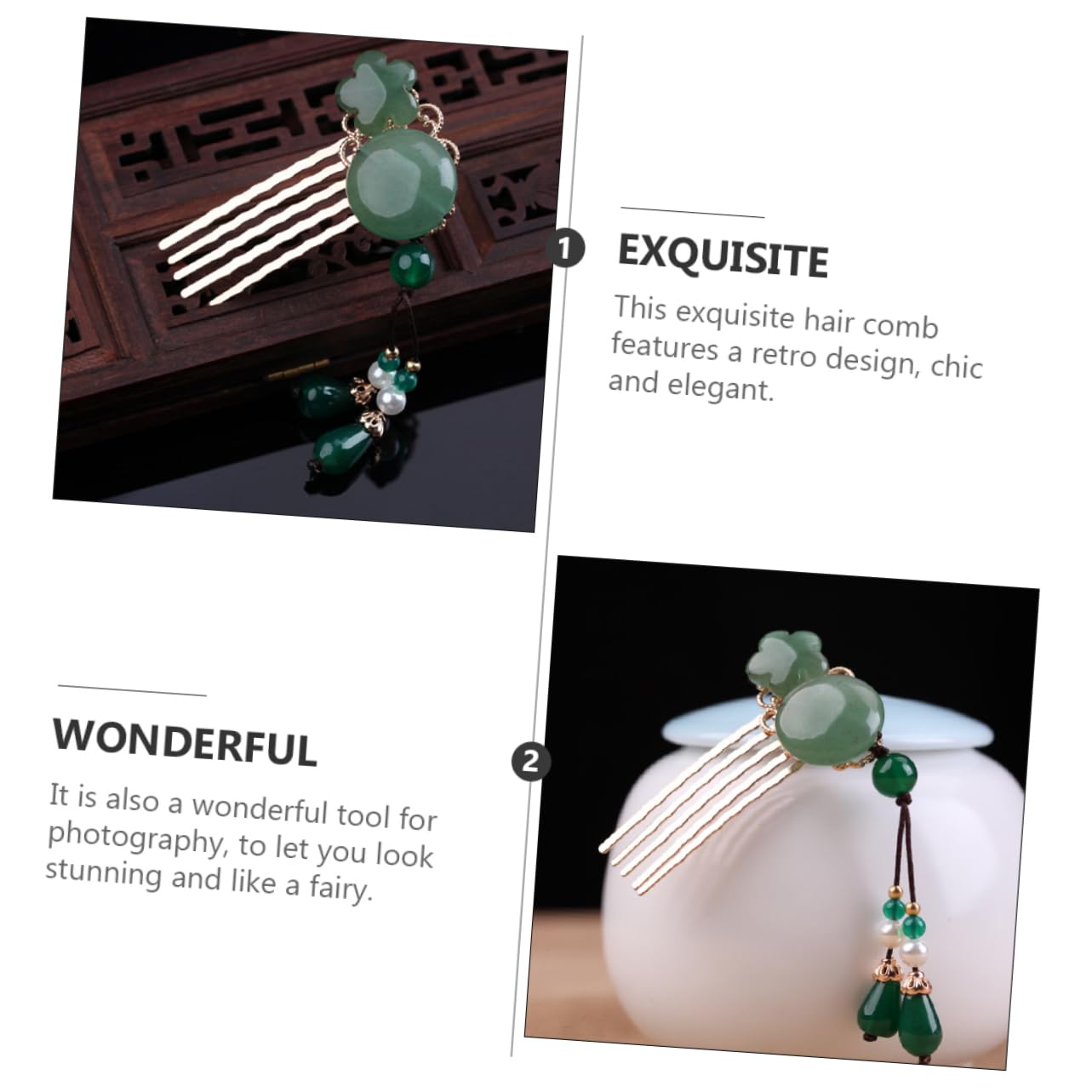 MAGICLULU 3 Stück Retro-stil Haarnadel Elegante Hochsteckfrisur Kamm Haarschmuck Hochzeit Haarnadel Für Frauen