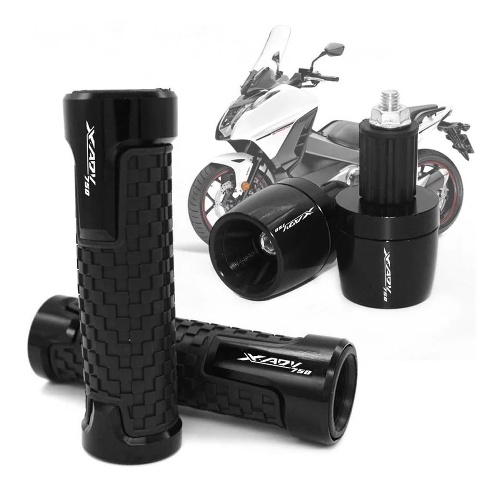Manillar, puños, manijas y perillas de Motocicleta para XADV 750 X-ADV X ADV 750 XADV750 X-ADV750 Manillar De La Motocicleta Empuñaduras Manillar Tapa De Extremo(14)