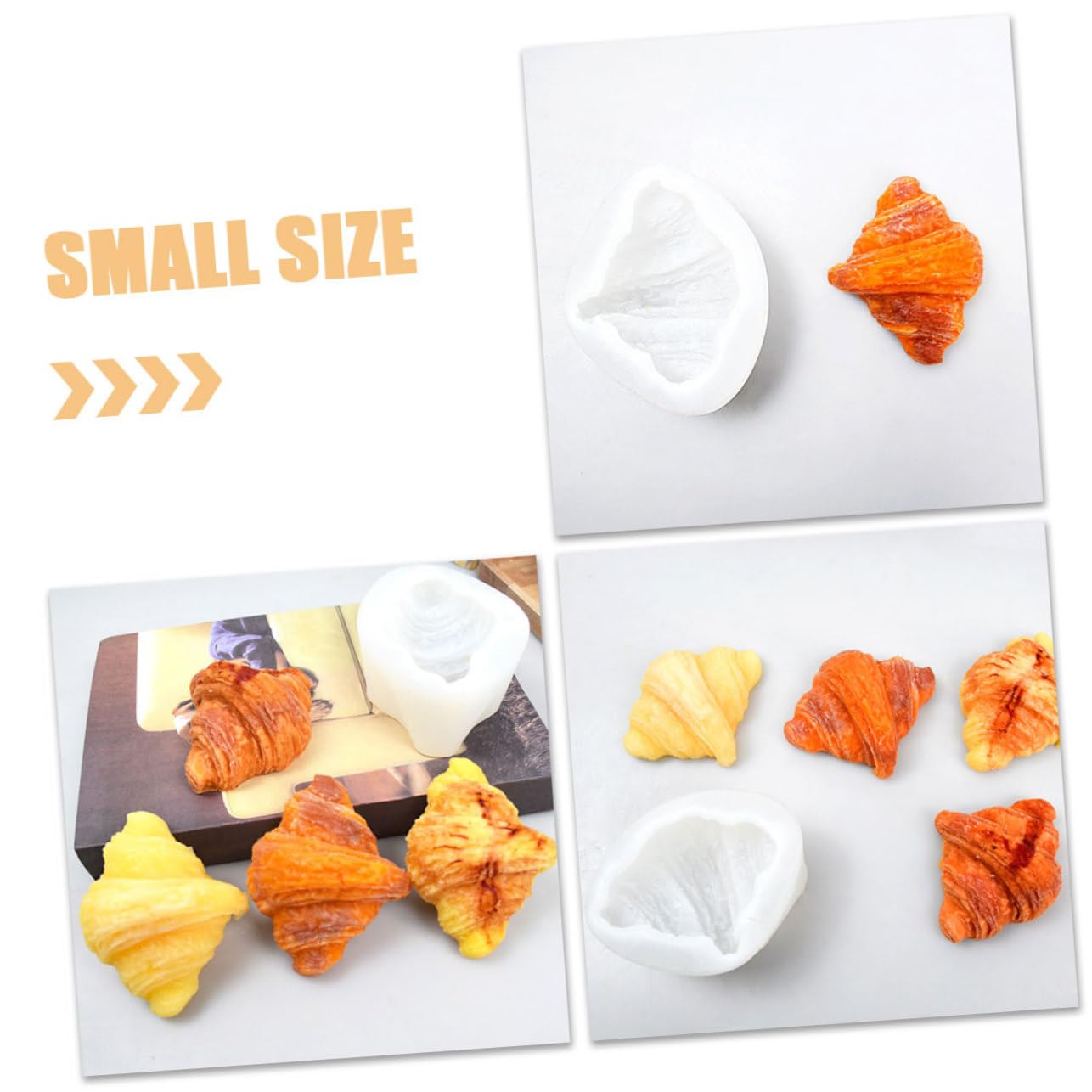 Lot De 5 Moules en Silicone pour Bougies en Forme De Croissant Faits À La Main Matériau Sûr
