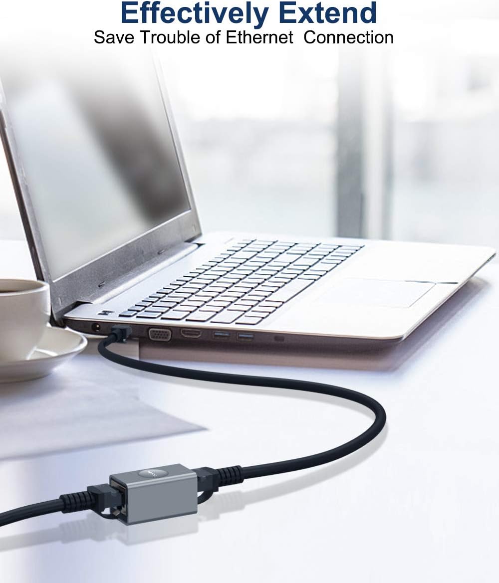 AkoaDa RJ45 Coupler Ethernet Extension Connector 3 Pack, in Line Coupler Cat7 Cat6 Cat5e Ethernet Cable Extender Adapter Female to Female (Grey) : Electronics