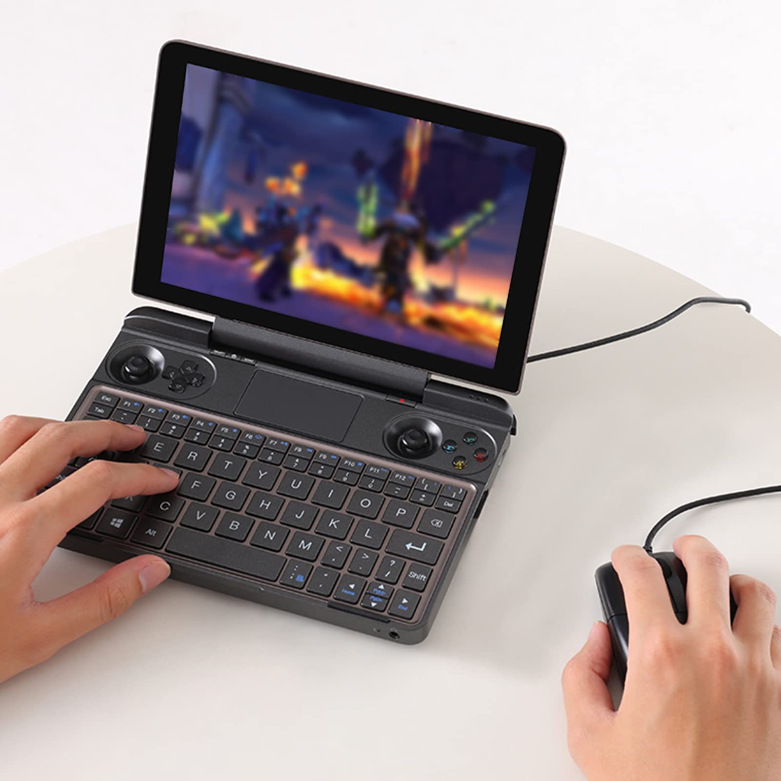VBESTLIFE Micro PC, 16G RAM i 1T ROM, 8-calowy mini laptop kieszonkowy, do I7 1195G7, laptop Micro PC do 11 Home, przenośna konsola do gier (EU)