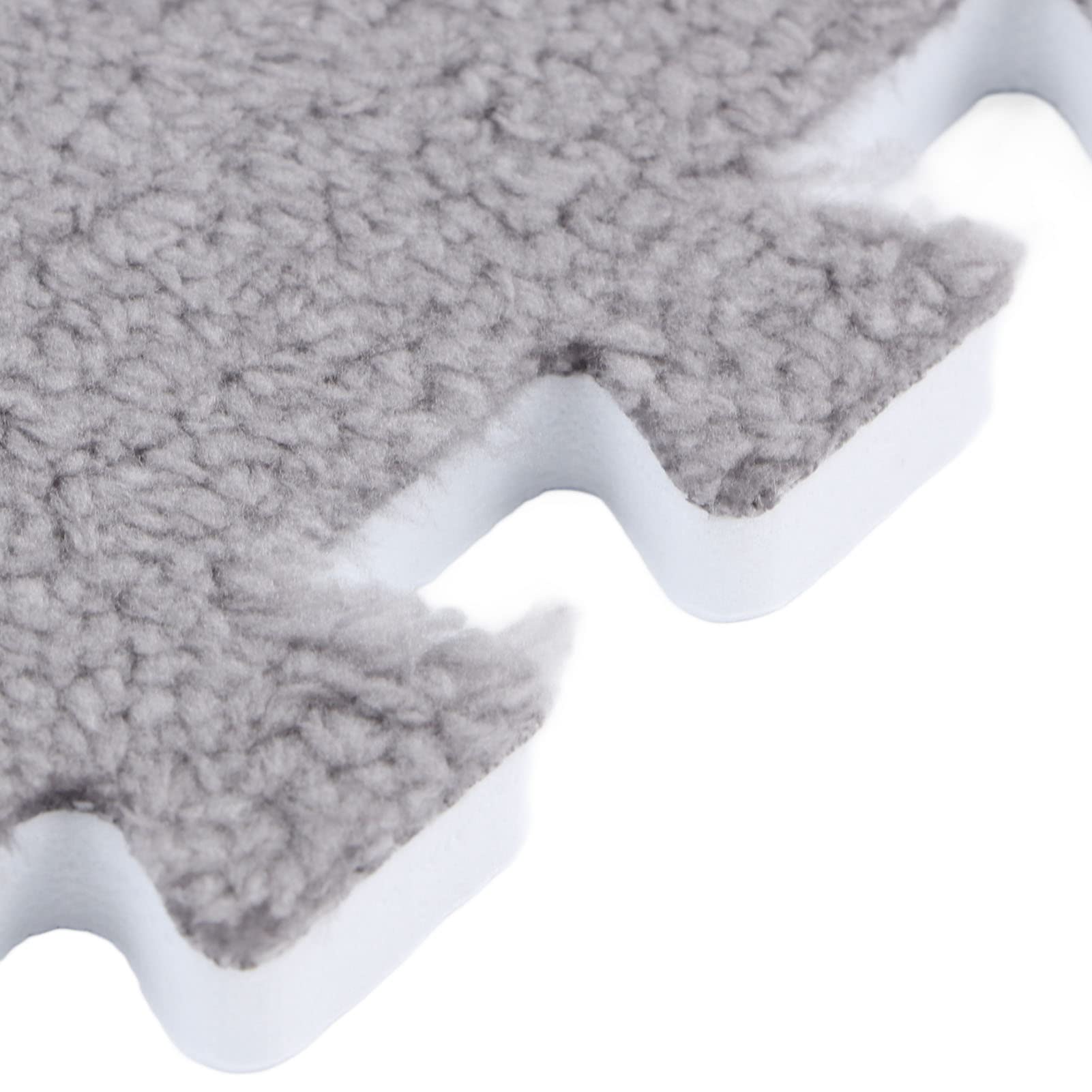 Vbestlife Tapis de Sol en Mousse Puzzle en Peluche, 10 Pièces Tapis en Mousse en Peluche Doux et épais pour Sol de Chambre (Gris) 0z3wkat189-14