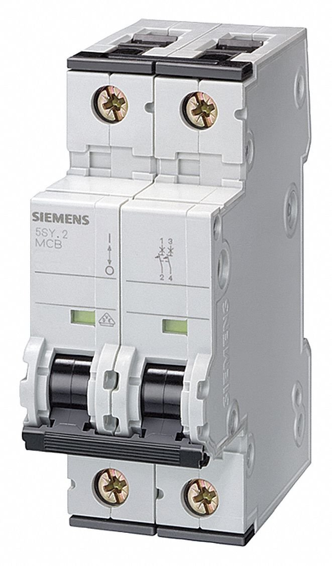 Siemens 5SY6 Miniaturüberlastschalter Typ B, Pol 2-polig 20A 400V ac, Abschaltvermögen 6 kA SENTRON 72 V dc